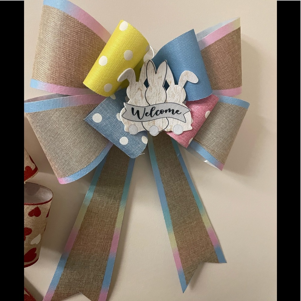 Door bow Easter theme 24”x12”